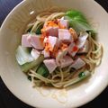 robi6002's cooksnap of when they made 鶏ハムで塩パスタ.
