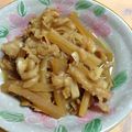 ugougo's cooksnap of when they made 大根とホタテのひもの煮物.