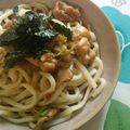 つぅ☆６１５１'s cooksnap of when they made 夏の吉田うどん 塩麹豚肉舞茸炒めのせ‼.