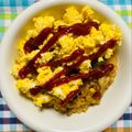 チェックのミニくま's cooksnap of when they made フライパンのまま食卓に♪ズボラオムライス.