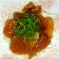 syokora123's cooksnap of when they made 香ばしい～にんにく醤油のマグロたたき☆.