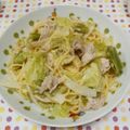 ★☆mary☆★'s cooksnap of when they made 簡単お手軽ランチ♪豚ネギゴマドレパスタ.