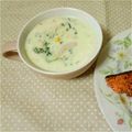 こえっぴーまま♪'s cooksnap of when they made ホウレン草とチーズのミルクスープ.
