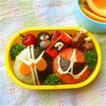 キュー＊'s cooksnap of when they made うずらのぺんぎん☆キャラ弁おかず.
