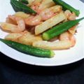 木村みつとし's cooksnap of when they made 海老じゃがオクラのガーリック醤油炒め.