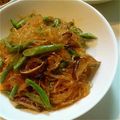 大王イカ's cooksnap of when they made 生姜焼のタレdeいんげんのチャプチェ♪.