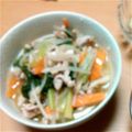 ツインズ♀ママ's cooksnap of when they made 簡単！豚肉と小松菜のあんかけ丼.