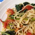 豆千代's cooksnap of when they made 爽やか！トマト＆ほうれん草＆ツナパスタ♪.