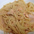 モモに夢中's cooksnap of when they made サーモンのトマトクリームパスタ.