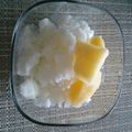 やなび's cooksnap of when they made 缶詰シロップでヨーグルトシャーベット.