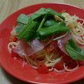 マイマイ６'s cooksnap of when they made トマトと生ハムの冷製パスタ.