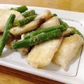 ♪わかこ♪'s cooksnap of when they made かじきまぐろとアスパラのさっぱり炒め.