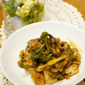 るるおか's cooksnap of when they made とりモモとしめじのケチャップ炒め.