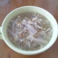 お腹がぐう's cooksnap of when they made レタスとキノコの卵とじスープ.