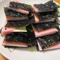 daikanon's cooksnap of when they made 超お手軽おつまみ♪ハムとチーズの磯部巻き.