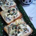 KUMI KUMI's cooksnap of when they made 新玉葱のおかか塩昆布トースト　大葉風味.
