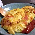 あたり17's cooksnap of when they made じゃがいもトマトたっぷりスペインオムレツ.