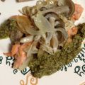 イケポンのおよめさん's cooksnap of when they made 鮭とキノコのにんにく炒め♪バジルソースで.