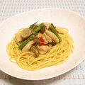 バカリャウ's cooksnap of when they made グリーンカレーでスープパスタ.
