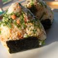8itao8's cooksnap of when they made ◎大葉と鮭のごまおにぎり.