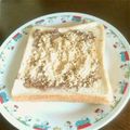 亜久里's cooksnap of when they made サクサク香ばし♪チョコ胡麻きなこトースト.
