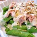 もえどんはは's cooksnap of when they made スナップえんどうのチーズ焼き♪.