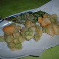 Jock's cooksnap of when they made そら豆とゆで卵のホクホク天ぷら♪.