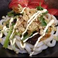 ゆめおいむし's cooksnap of when they made うどん×生姜×三つ葉×トマトでサッと！.