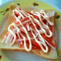 あいこす♡花嫁修業中's cooksnap of when they made カニカマトースト★.