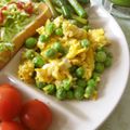 時花菜's cooksnap of when they made ☆2分で☆　グリーンピース入り炒り卵.
