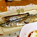 ma:9's cooksnap of when they made さんまの塩焼き～ハーブ塩～　>゜)))彡.