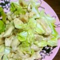 よしみるく's cooksnap of when they made 鶏むね肉とキャベツの味噌マヨあえ.