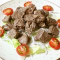 つかのんちゃん's cooksnap of when they made 黒毛和牛サイコロステーキ・ガーリック風味.