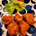 ぷにぷに～mama's cooksnap of when they made 鶏むね肉で ヤンニョムチキン.