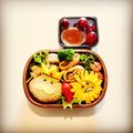 さんびきのねこ's cooksnap of when they made キャラ弁＊ダンデなめこ弁当♪.