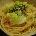 gakky's cooksnap of when they made 春キャベツたっぷり♪たらこのパスタ.