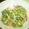 M130018's cooksnap of when they made エノキおくら納豆♡.