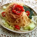 ルリナ's cooksnap of when they made なめたけとワカメのスパサラ.