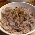 よん妻's cooksnap of when they made 栄養たっぷり♪十六雑穀の大根菜まぜご飯.