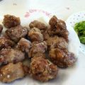 エルモ☆☆'s cooksnap of when they made 豚コマde竜田揚げ＊お弁当にも.