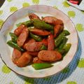 ひれまま's cooksnap of when they made スナップエンドウとウインナー炒め☆.
