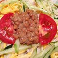 ワンワンみーたん's cooksnap of when they made ＊納豆＋キムチそうめん＊.