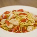 kawaramono's cooksnap of when they made トマト・帆立・むきえびで☆和風冷製パスタ.