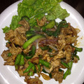 2tellama's cooksnap of when they made 豚肉とたけのことピーマンの炒め物.
