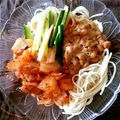 dokukinoko's cooksnap of when they made ＊納豆＋キムチそうめん＊.