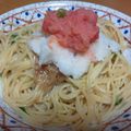 お天気まま's cooksnap of when they made 和風めんたいおろしなめたけパスタ.