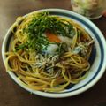 ふか谷's cooksnap of when they made 温玉のせ☆しらすと大葉の和風パスタ.