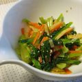 COCOROＮ's cooksnap of when they made 彩りきれい三色和え♪沢庵があれば！.