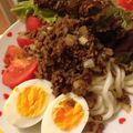 yamariho's cooksnap of when they made 夏にぴったりサラダ肉みそうどん.