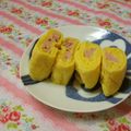 赤い電話's cooksnap of when they made お弁当に！かわいい！ハム巻き卵焼き.